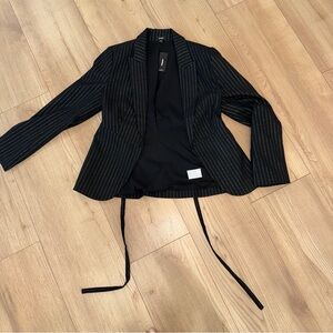 Express Black Striped Women's Blazer